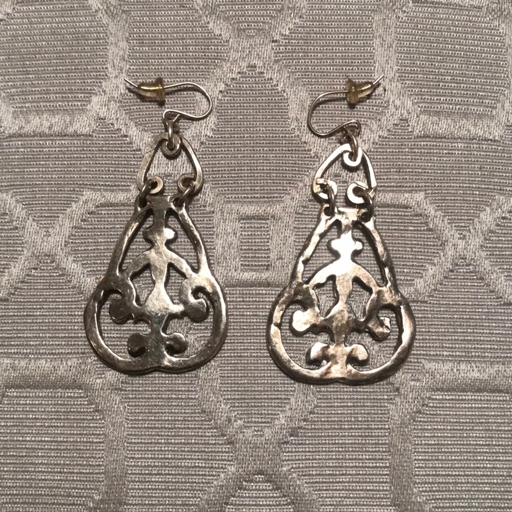 Handmade real silver earrings